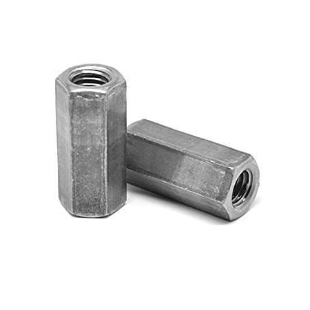 Newport Fasteners Coupling Nut, 5/8"-18, Steel, Grade A, Plain, 2-1/8 in Lg, 13/16 in Hex Wd, 250 PK 537771-BR-250